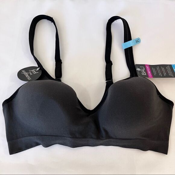 Bali Other - Bali Cool Comfort Revolution Fit Wirefree Bra 36C DF3463 Black Seamless Cooling